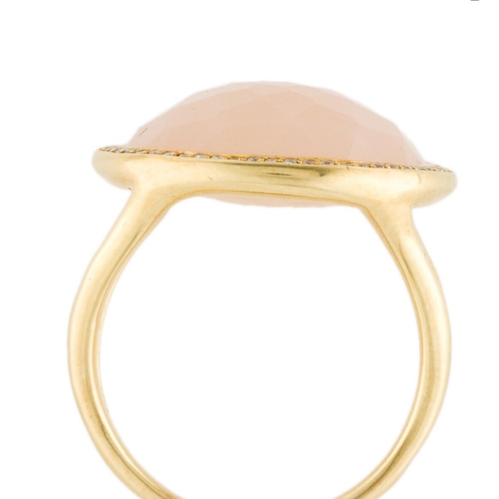 IPPOLITA 18K Yellow Gold Lollipop® Peach Moonstone & Diamond Statement Ring 🇮🇹 - Picture 10 of 16